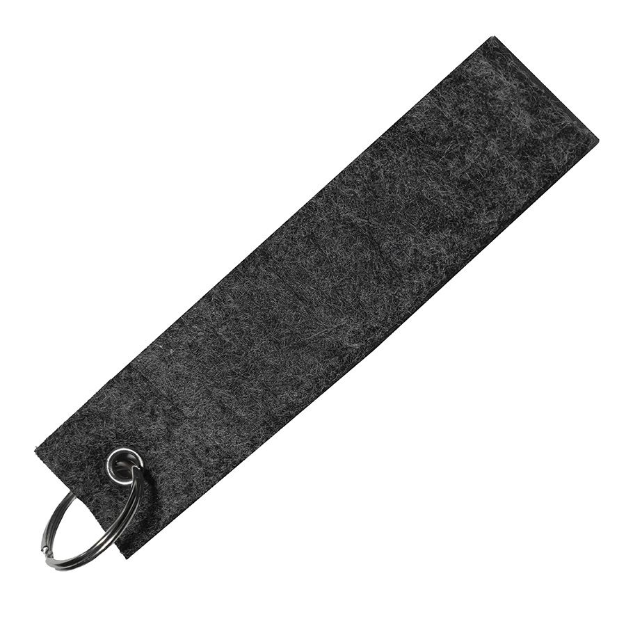 Брелок-ремувка FELTY 12 х 3 см, темно-серый, RPET фетр