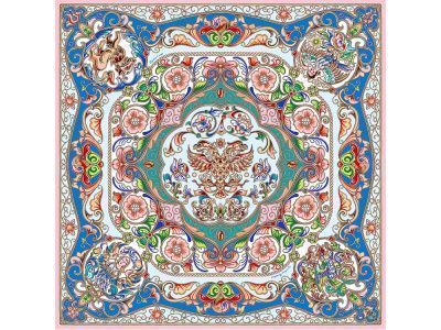 Платок «Шедевры русских эмальеров»