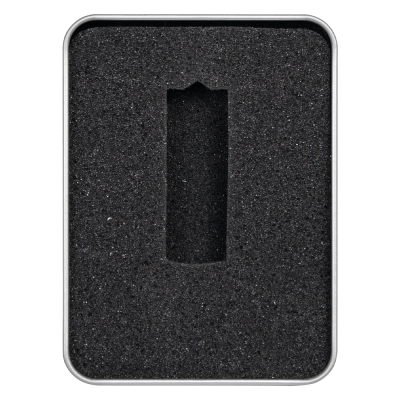 Футляр Twister для флеш накопителя металлический, размер 11,5*8,5 см, серебристый