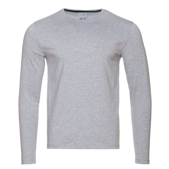 Лонгслив STAN хлопок/эластан 180, 35, Серый меланж,  (50/60)  (56/XXXL)