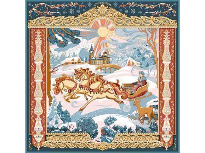 Платок «Русская зима»