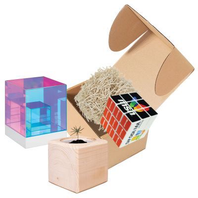 Подарочный набор "Куб": светильник, эко-куб, кубик рубика