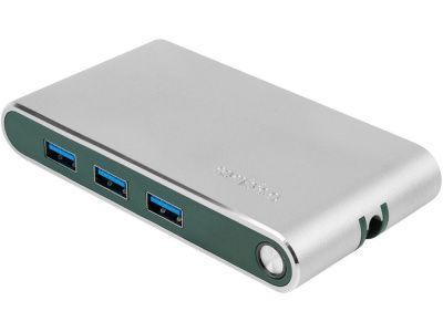 Хаб 8-в-1 Type-C «Hermes», USB 3.0 x 3, Type-C PD, HDMI, LAN, картридер