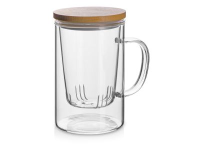 Стеклянная кружка с заварочной емкостью «Milfoil»