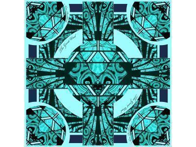 Платок «Малахитовая шкатулка»