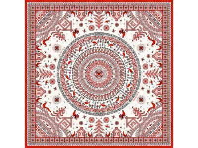 Платок «Мезенская роспись»