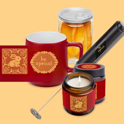 Подарочный набор "Eat me": капучинатор, кружка, манго, свеча