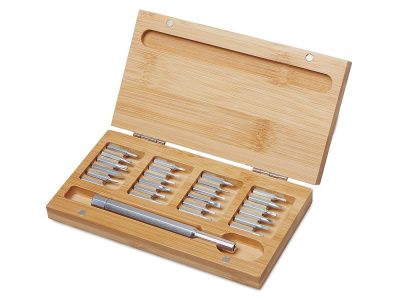 Набор отверток «Book» 24-в-1, цвет: серебристый, натуральный