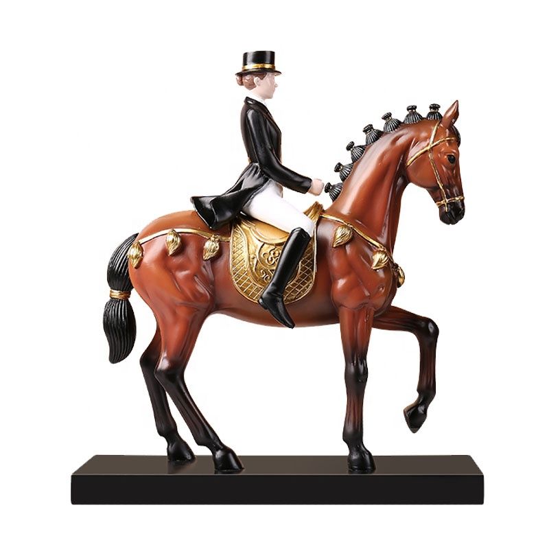 Статуэтка &amp;quot;Наездница и лошадь&amp;quot;, цвет коричневый
