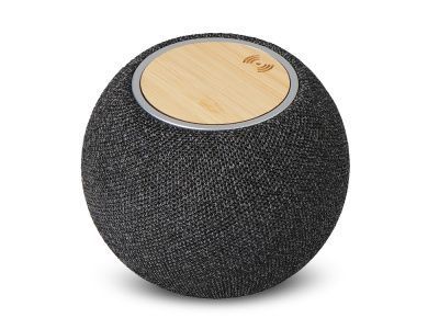 Портативная колонка с беспроводной зарядкой «Ареа», 5 Вт, цвет: черный