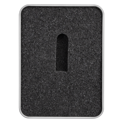 Футляр Ring для флеш накопителя металлический, размер 11,5*8,5 см, серебристый