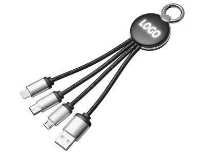 Зарядный кабель 3-в-1 с подсветкой лого «Ion mini»