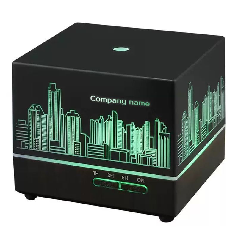 Светодиодный увлажнитель Wisdom с подсветкой гравировки, черный