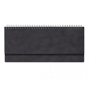 Планинг сборный Alfa Nuba 325*130 мм с перфорацией, темно-серый, недатированный, в твердой обложке