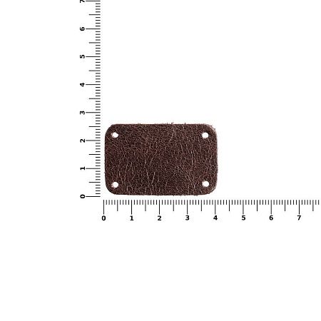 Лейбл кожаный Beta, S, коричневый