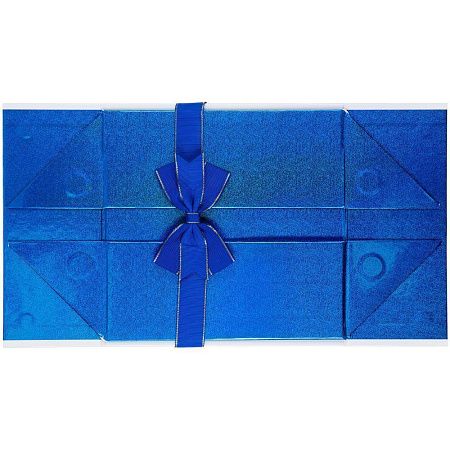 Коробка складная Gallant, M, белая с синим