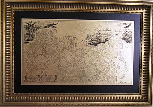 Гравюра "Карта России (Б)"