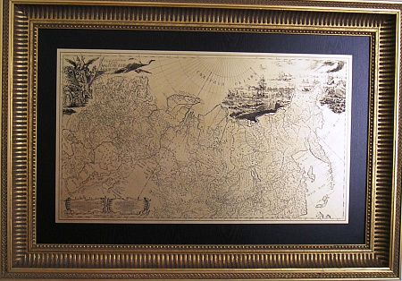 Гравюра "Карта России (Б)"