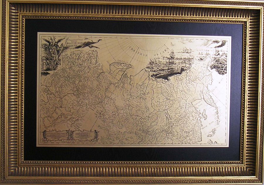 Гравюра "Карта России (Б)"