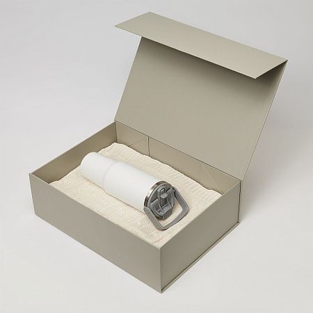 Подарочный набор Монтана (Montana), белый (плед, термокружка)