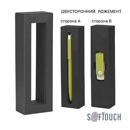 Набор ручка "Jupiter" + флеш-карта "Vostok" 16 Гб в футляре, покрытие soft touch