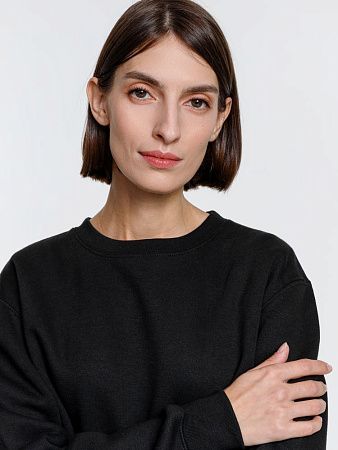 Свитшот унисекс Delta, черный, размер S