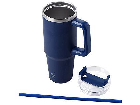 Термокружка «Крэнстон» с трубочкой и поворотной крышкой, 850 мл