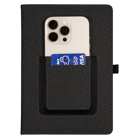 Ежедневник  Smart Wallet Cambric  A5, черный, недатированный, в твердой обложке с поролоном