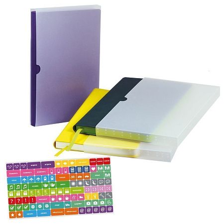 Ежедневник Латте (Latte NEW) недатированный, черный/оранжевый (без упаковки, без стикера)