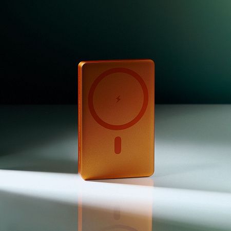 Внешний аккумулятор Атлантис (Atlantis) PD 5000mAh с функцией беспроводной зарядки 15W, оранжевый