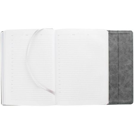 Ежедневник Flap на заказ, недатированный, серый