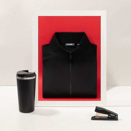 Термокружка вакуумная Палермо (Palermo), серая, матовая поверхность