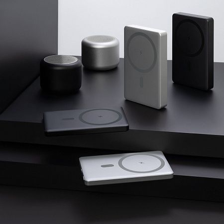 Внешний аккумулятор Атлантис (Atlantis) PD 5000mAh с функцией беспроводной зарядки 15W, черный