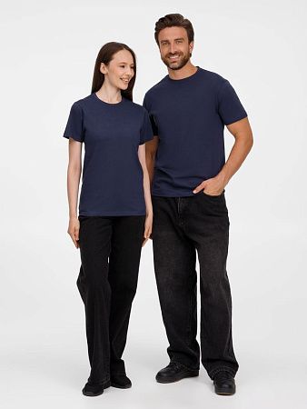 Футболка унисекс T-Bolka 180, темно-синяя, размер XXL