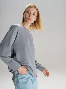 Футболка оверсайз с двойным рукавом Kosmos, молочно-белая под нанесение