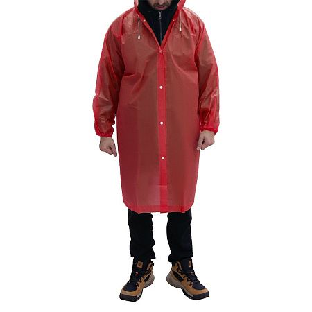 Дождевик RainForest, унисекс, материал EVA, размер XL-XXL, красный
