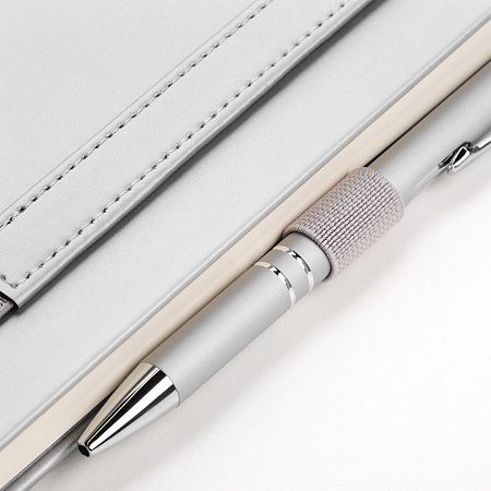 Ежедневник Альфа (Alpha) недатированный, серебро/серый