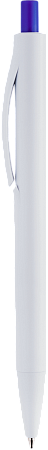 Ручка IGLA COLOR Белая с синей кнопкой 1033.01