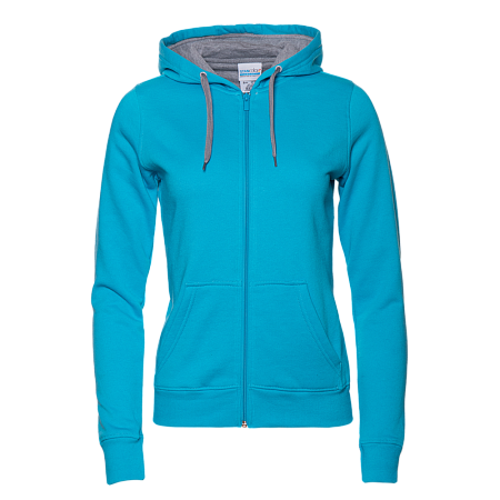 Толстовка женская STAN с капюшоном на молнии футер с начёсом 280, 17W, Бирюзовый,  (32)  (42/XS)