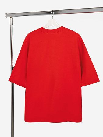 Футболка оверсайз унисекс Kosmos 2.0, красная (алая), размер XL/2XL