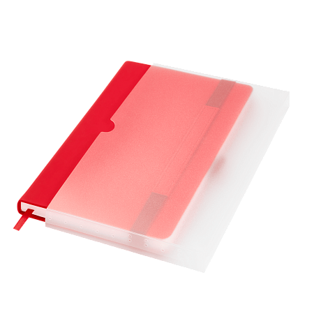 Ежедневник Альфа (Alpha) недатированный, красный/серый