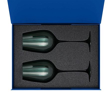 Подарочный набор 2 бокала для вина Капри (Capri) в синей коробке