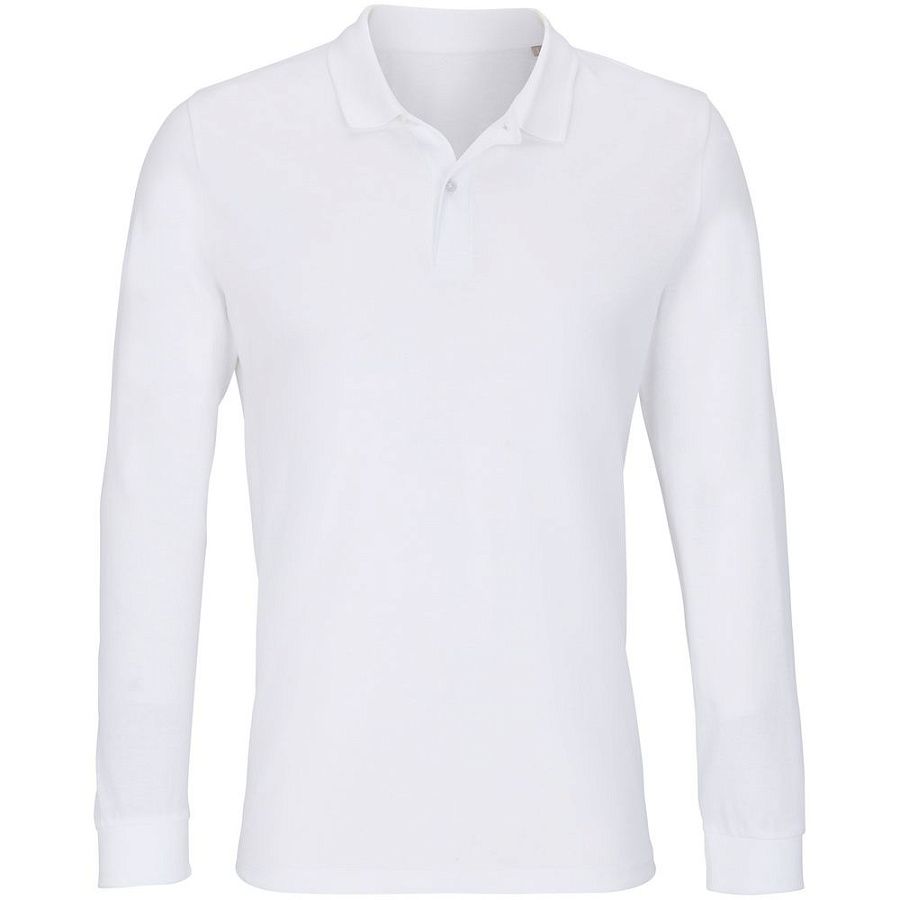 Рубашка поло унисекс с длинным рукавом Planet LSL, белая, размер 5XL