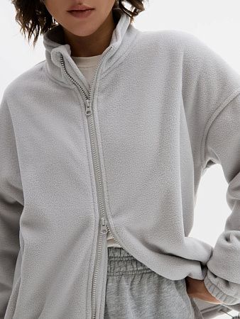 Куртка флисовая унисекс Nebo, светло-серая, размер S