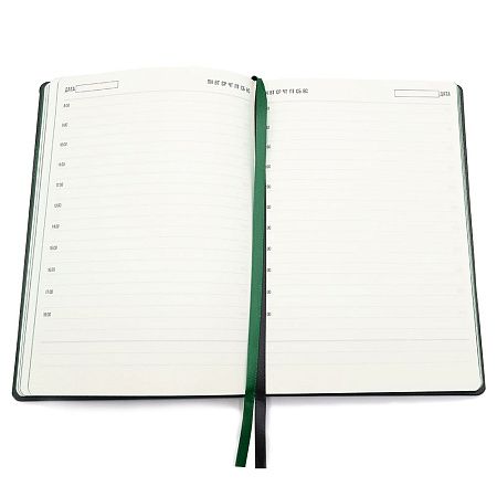 Ежедневник A5 недатированный Efemero в мягком переплёте, черный/тёмно-зеленый