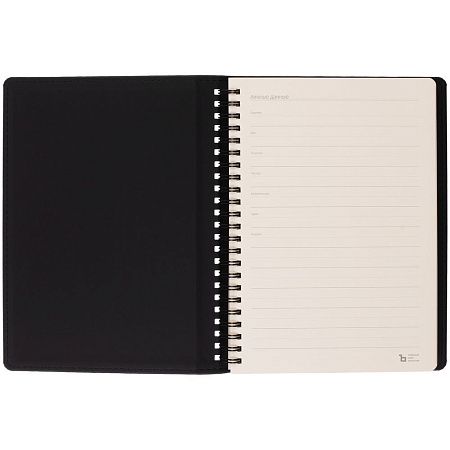 Ежедневник Spring Urban на заказ, недатированный, черный