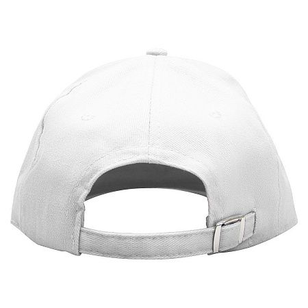 Кепка 6-панельная Oxford 300, c белым сендвичем, белая