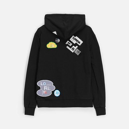 Толстовка с капюшоном Unit Kirenga, черная, размер XS