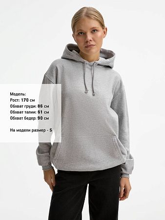 Худи унисекс Condor, серый меланж, размер XXL