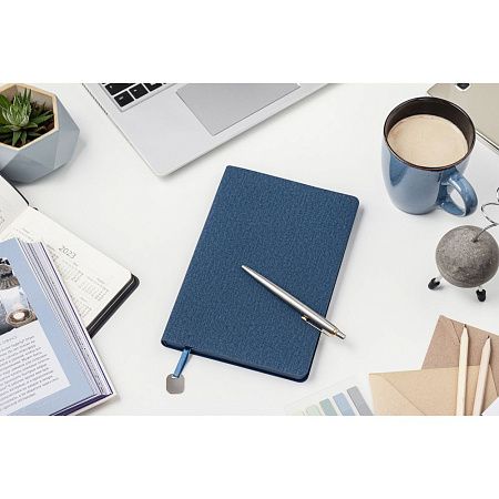 Ежедневник Flexy Cambric А5, синий, недатированный, в гибкой обложке